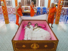 Lie in a Coffin during your wedding?