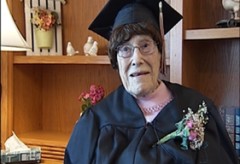 Life-long Spring Green resident Marie Hunt received her high school diploma on Friday. She would have been in the class of 1928