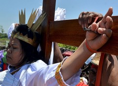 Filipino woman nailed on cross